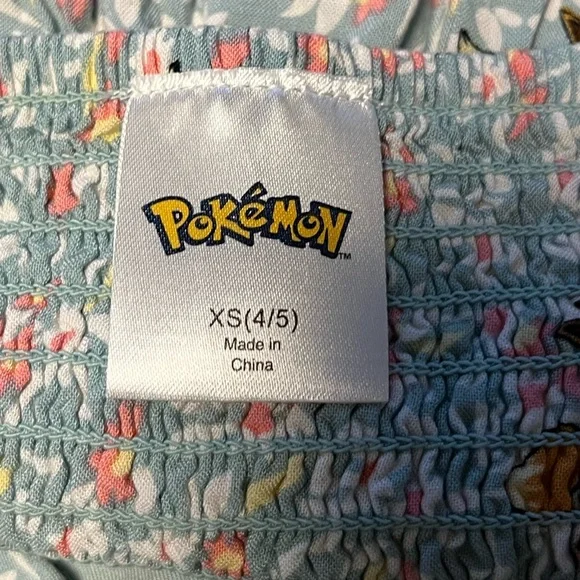 Pokémon Size 4/5 Floral Blue Kids Romper - Picture 5 of 5